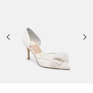 Dolce Vita White Evelin Heel with Floral Accent